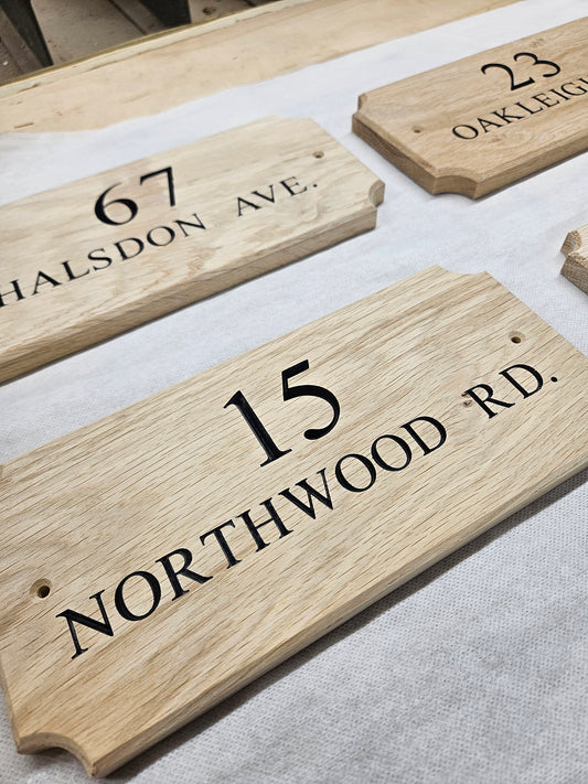 ELLE - Small Oak House Sign