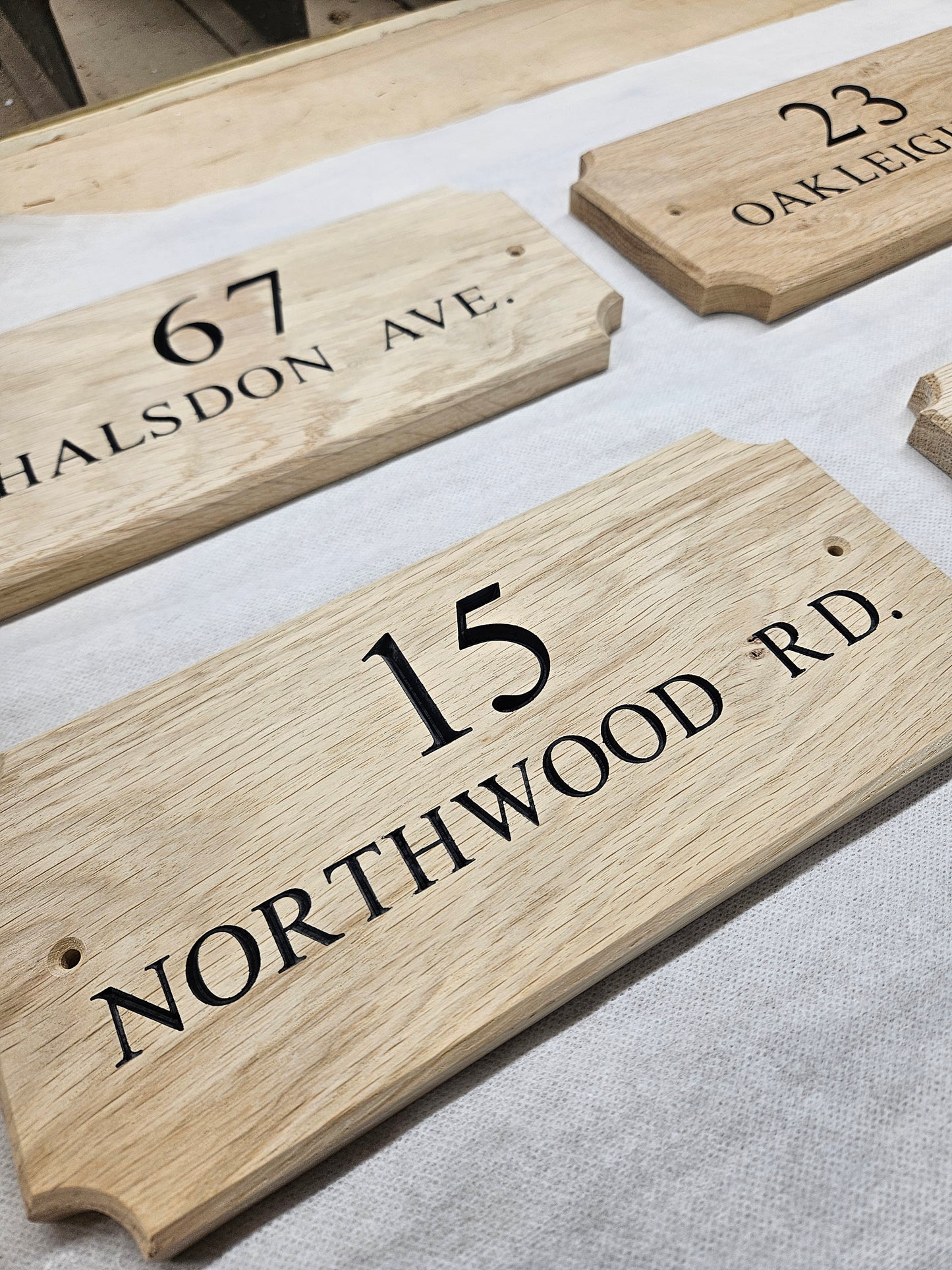 ELLE - Small Oak House Sign