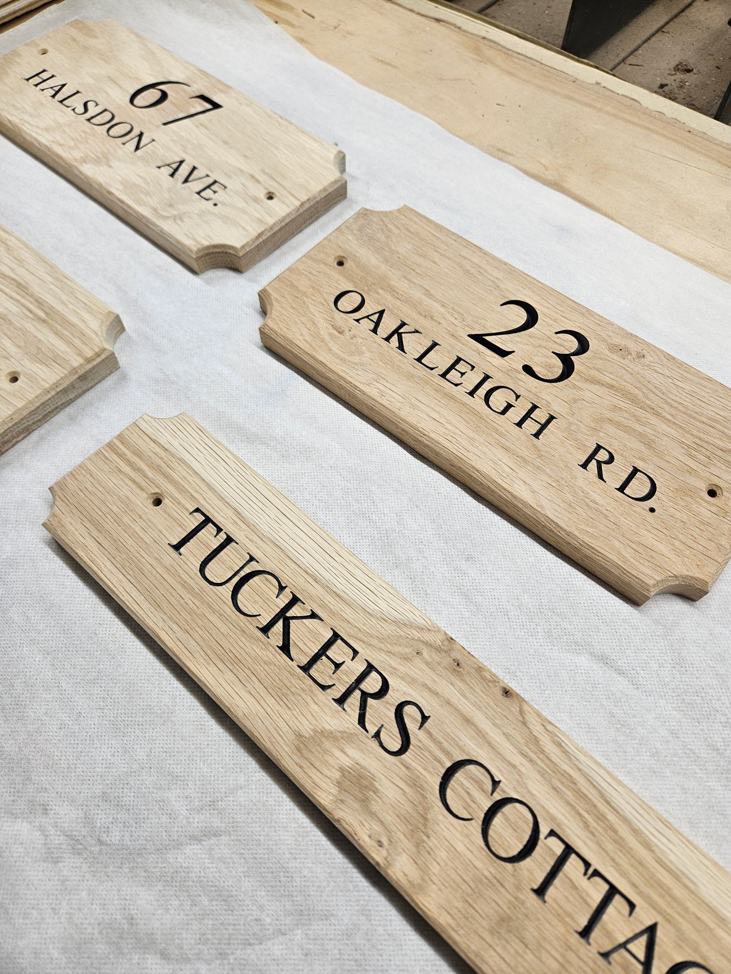 ELLE - Small Oak House Sign
