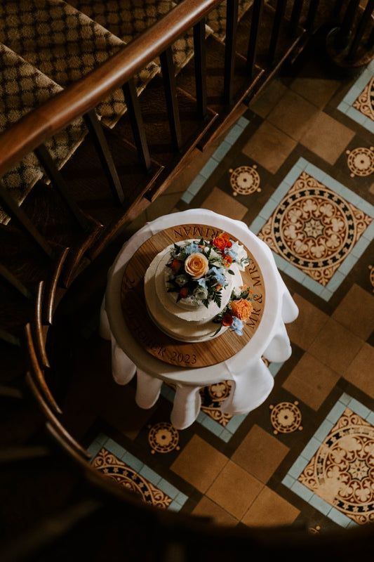 ALICE - Solid Oak Wedding Cake Board