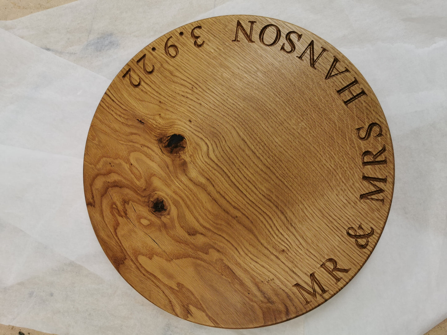 ALICE - Solid Oak Wedding Cake Board