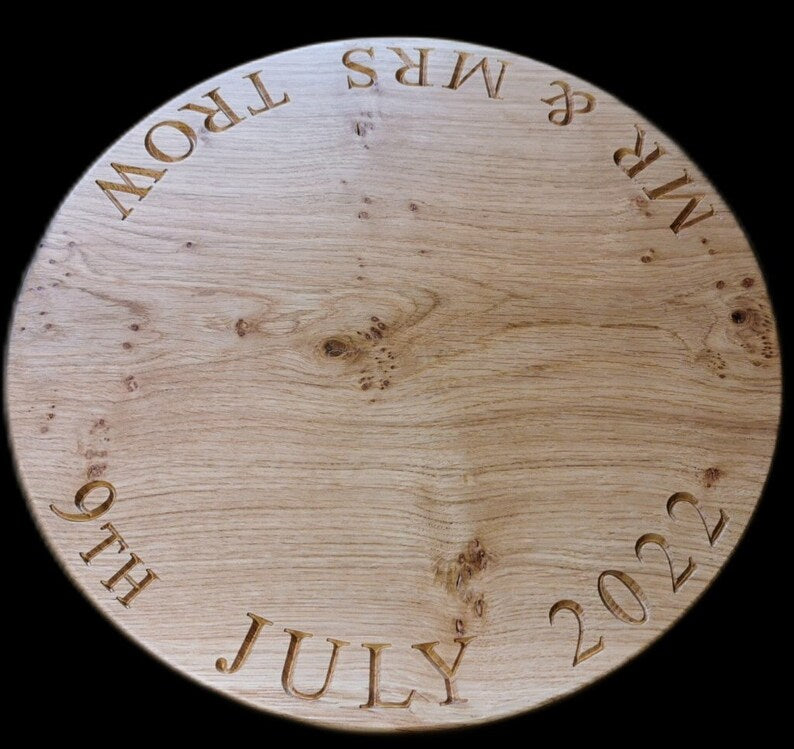 ALICE - Solid Oak Wedding Cake Board