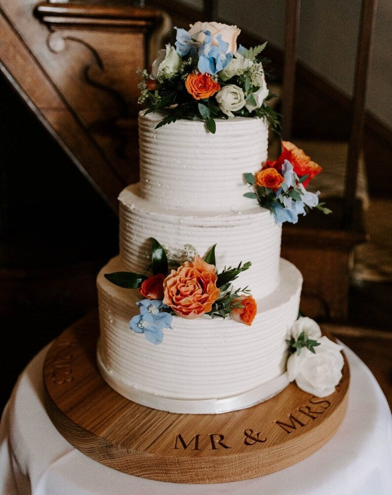 ALICE - Solid Oak Wedding Cake Board
